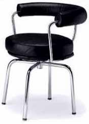 Drehstuhl LC7 von Le Corbusier (Sessel, Stuhl, revolving armchair, turning chair), Armlehnstuhl